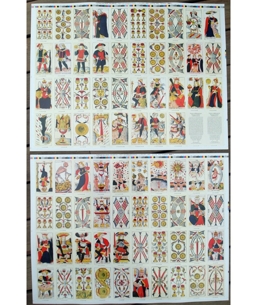 ENSEMBLE DE DEUX POSTERS TAROT F. CHOSSON 1736