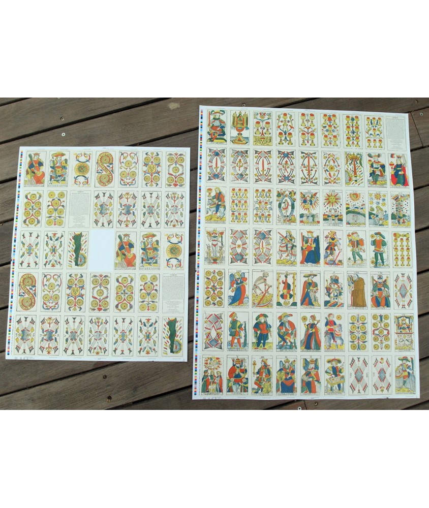 ENSEMBLE DE DEUX POSTERS TAROT FRANCOIS HERI 1718